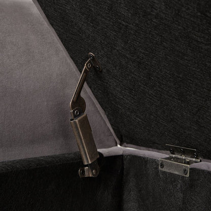 51.5" Bed Bench with Storage Grey Velvet - Streamdale Furniture