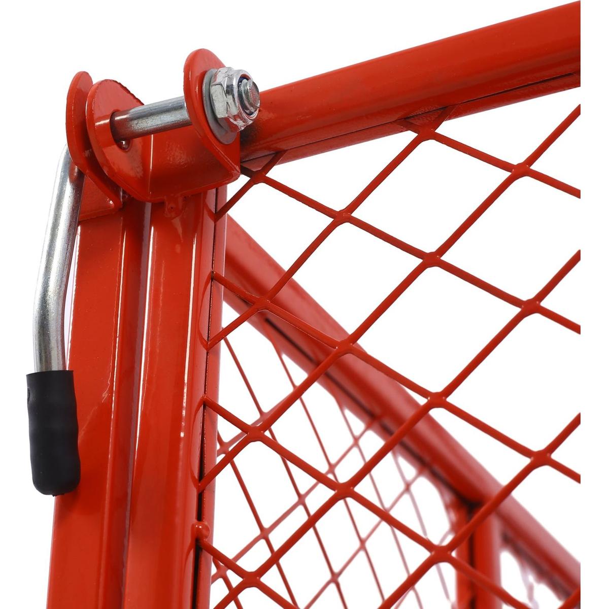 Steel Garden Cart, Steel Mesh Removable Sides, 3 cu ft, 550 lb Capacity, red