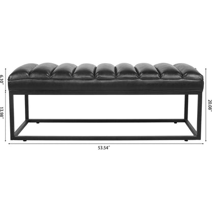 Metal Base Upholstered Bench for Bedroom for Entryway