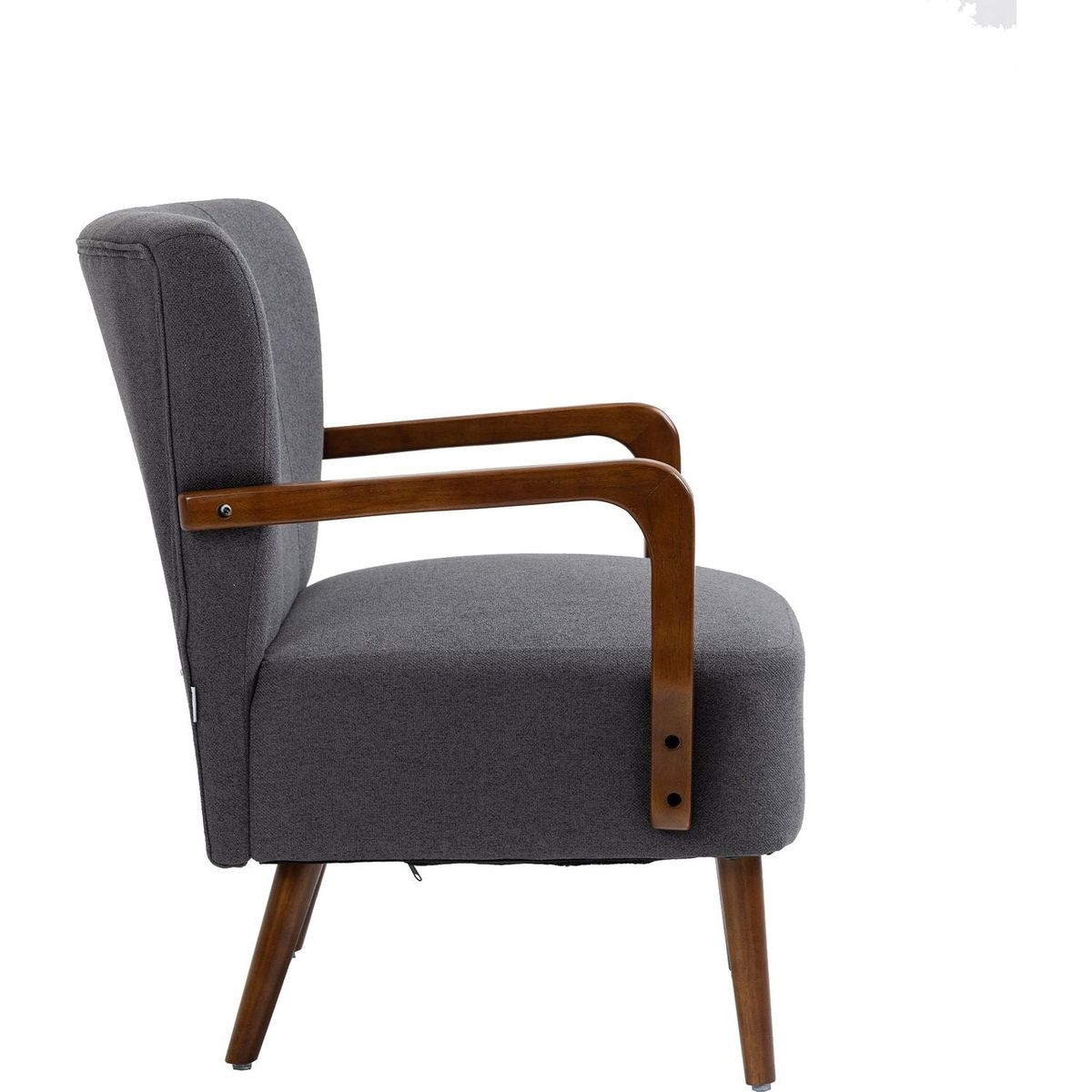 Wood Frame Armchair, Modern Accent Chair Lounge Chair for Living Room