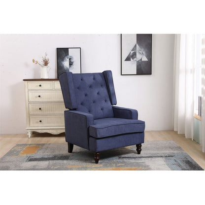 living room Comfortable rocking chair accent chair Navy fabric