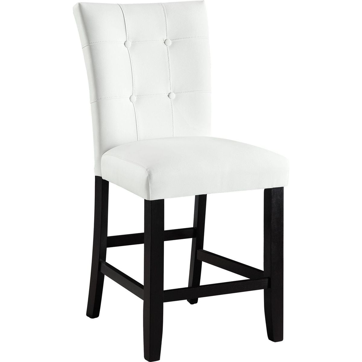 Hussein COUNTER HEIGHT CHAIR White PU & Black Finish