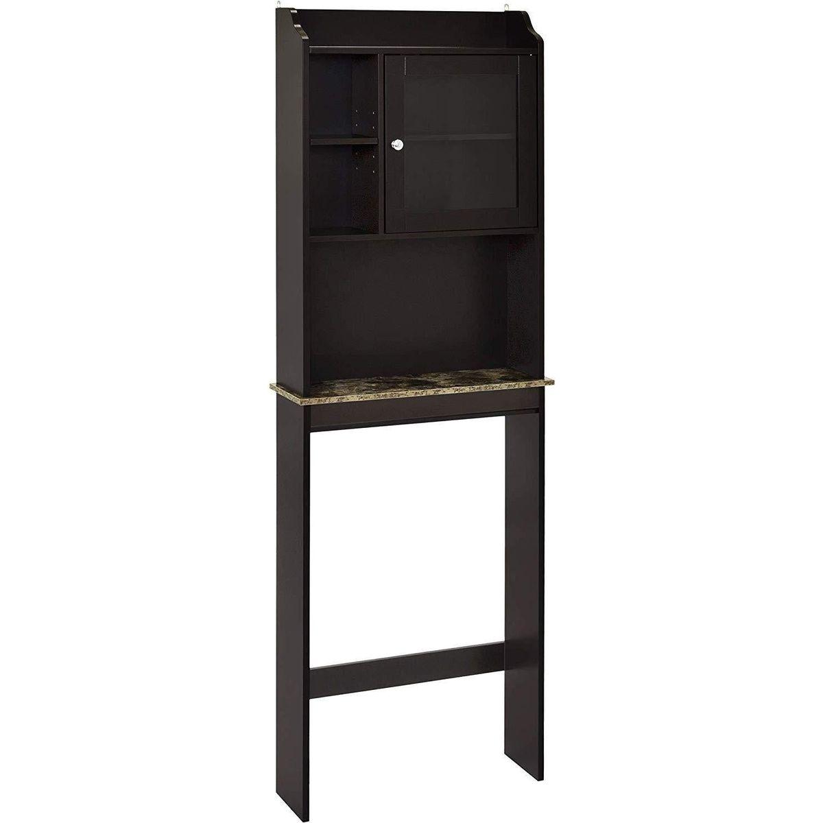 Modern Over The Toilet Space Saver Organization Wood Storage Cabinet for Home, Bathroom - Espresso