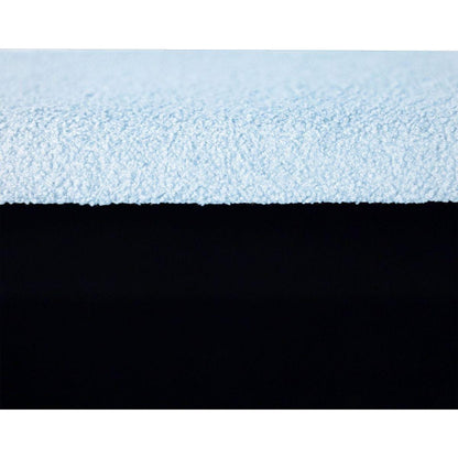 Blue Storage Ottoman Bench for End of Bed Gold Legs, Modern Grey Faux Fur Entryway Bench Upholstered Padded with Storage for Living Room Bedroom