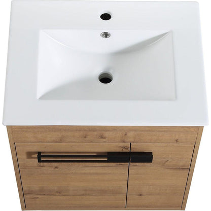 24 Inch Bathroom Vanity With Sink, Freestanding Bathroom Vanity or Floating is Optional Conversion24x18-00324IMO-1(KD-Packing)