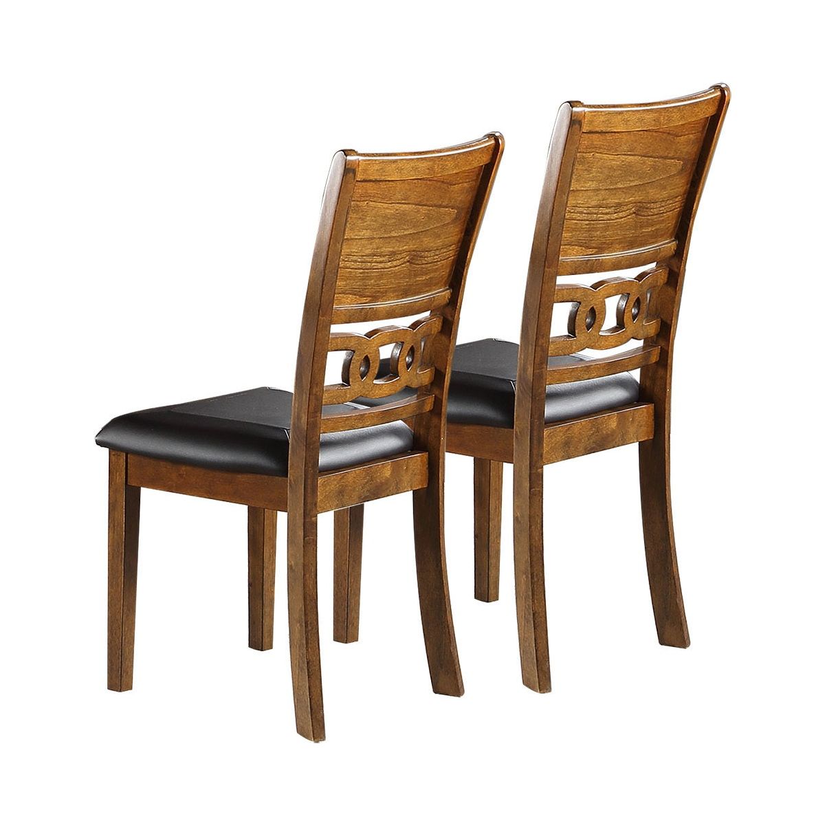 Set of 2 Upholstered Dining Chair in Walnut Finish