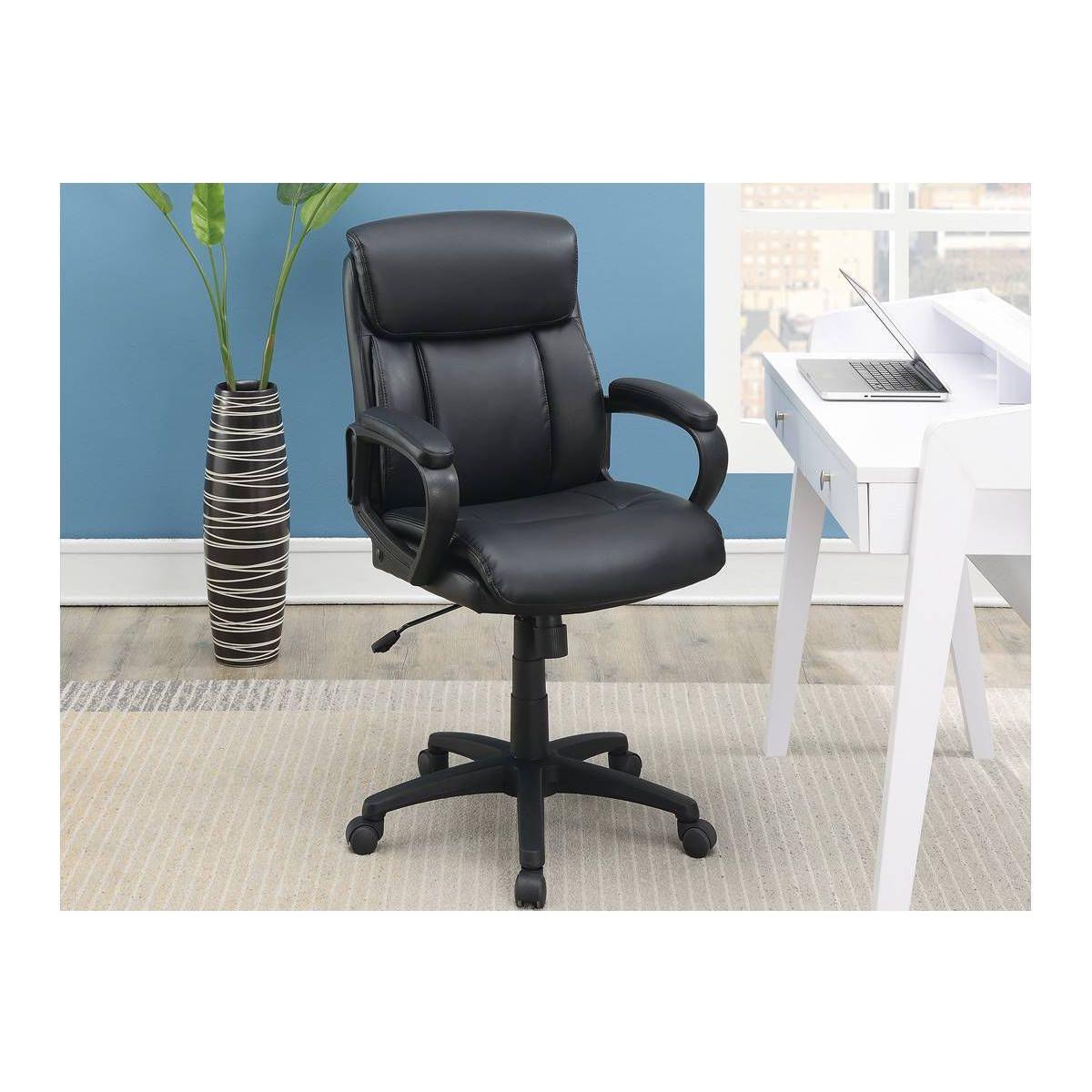 Classic Look Extra Padded Cushioned Relax 1pc Office Chair Home Work Relax Black Color