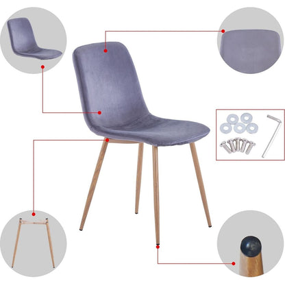 Dining Chair 4PCSGRAY卢潞卢氓Modern styleew technology.Suitable for restaurants, cafes, taverns, offices, living rooms, reception rooms.