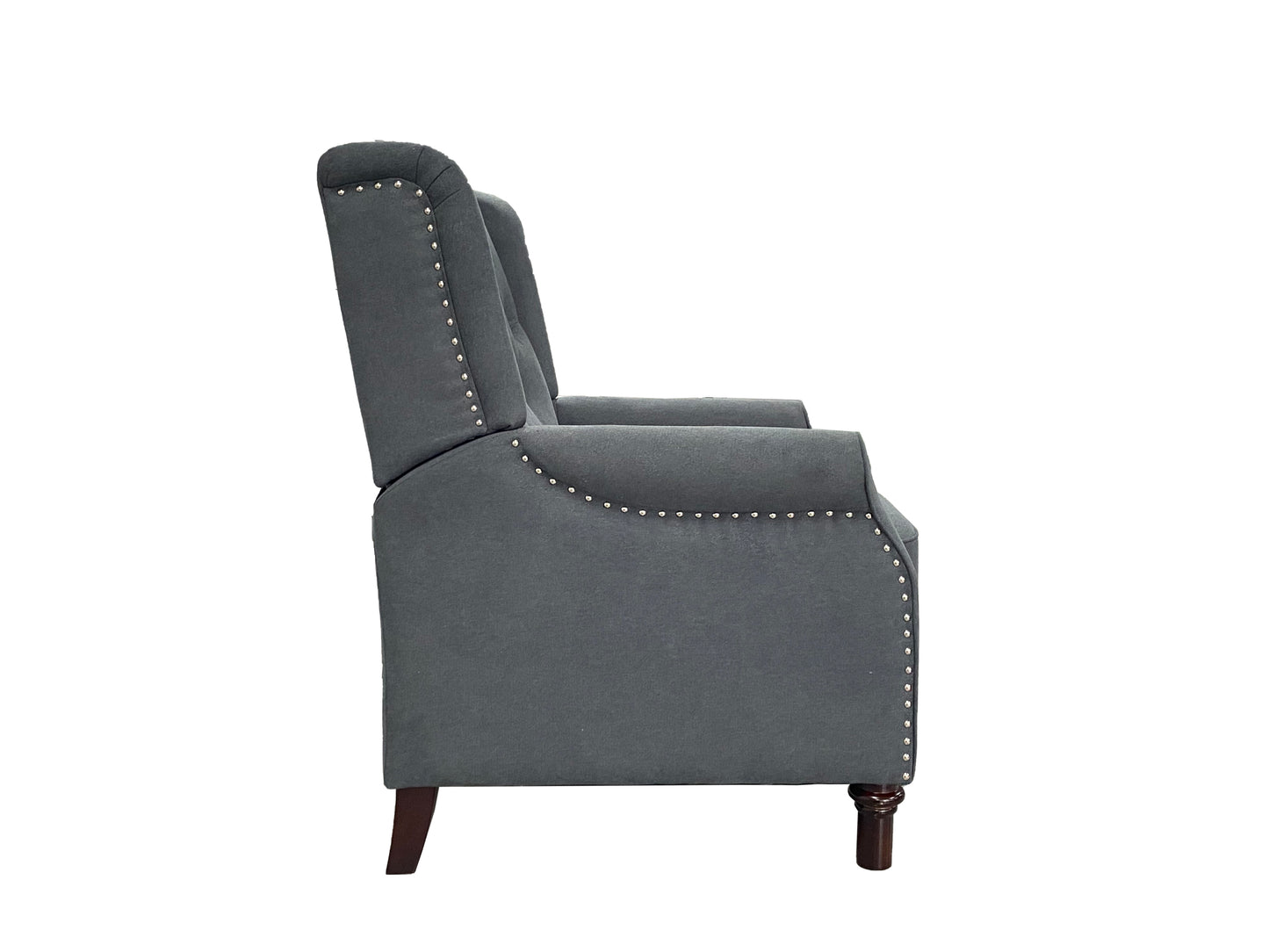 Redde Boo New Design Classic Dark Gray Waterproof Fabric Living Room Pull Button Sofa, High Back Manual Recliner Chair Cinema Home Theatre Cozy Recliner Sofa