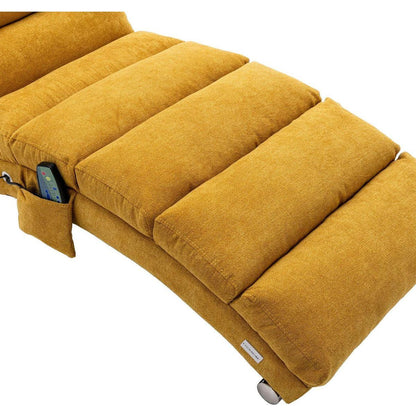 Linen Chaise Lounge Indoor Chair, Modern Long Lounger for Office or Living Room