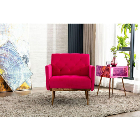 Accent Chair, leisure single sofa with Rose Golden feet