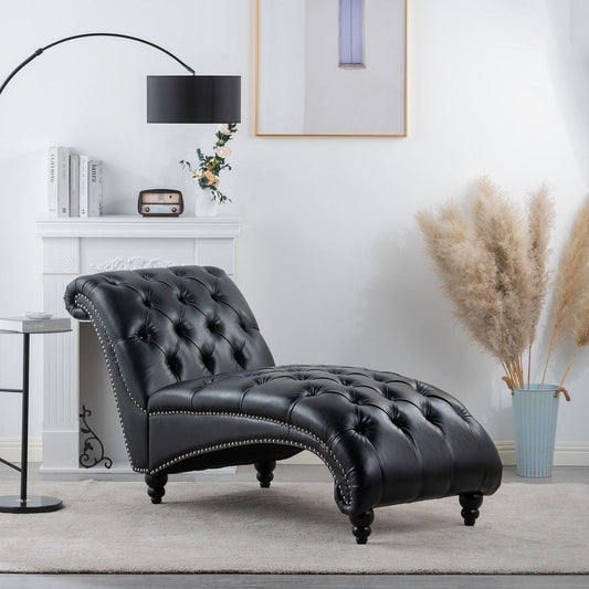 Tufted Armless Chaise Lounge - Streamdale Furniture