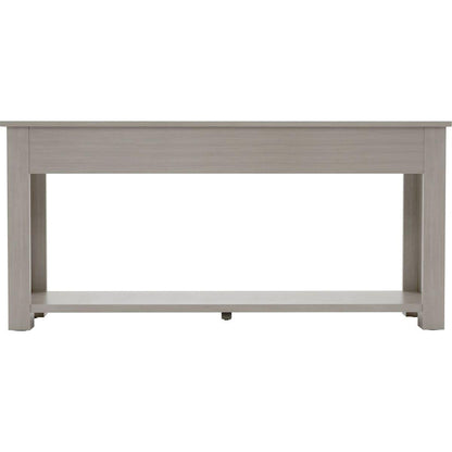 Console Table/Sofa Table with Storage Drawers and Bottom Shelf for Entryway Hallway (Gray Wash)