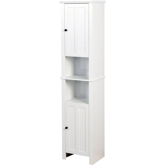 Bathroom Floor Storage Cabinet with 2 Doors Living Room Wooden Cabinet with 6 Shelves 15.75 x 11.81 x 66.93 inch - Streamdale Furniture