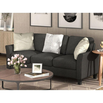 Living Room Furniture chair and 3-seat Sofa (Black)