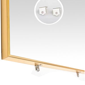 Miro 1500 400-g Full Length Mirror Floor Mirror Hanging Standing or Leaning, Bedroom Mirror Wall-Mounted Mirror with Gold Aluminum Alloy Frame, 59" x 15.7"