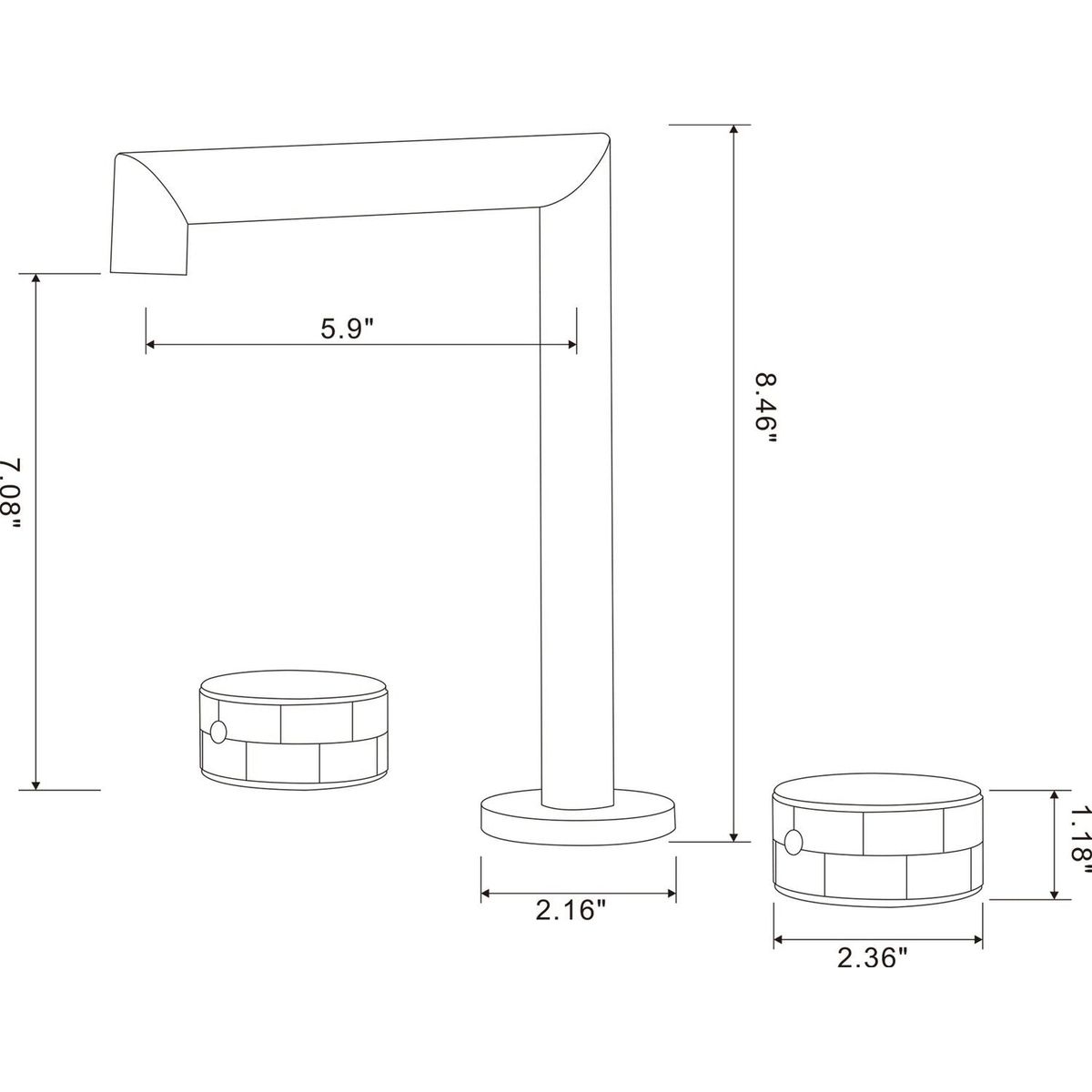 Widespread Bathroom Faucet