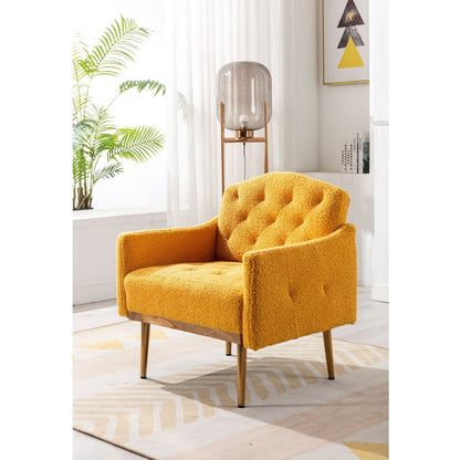 Accent Chair, leisure single sofa with Rose Golden feet