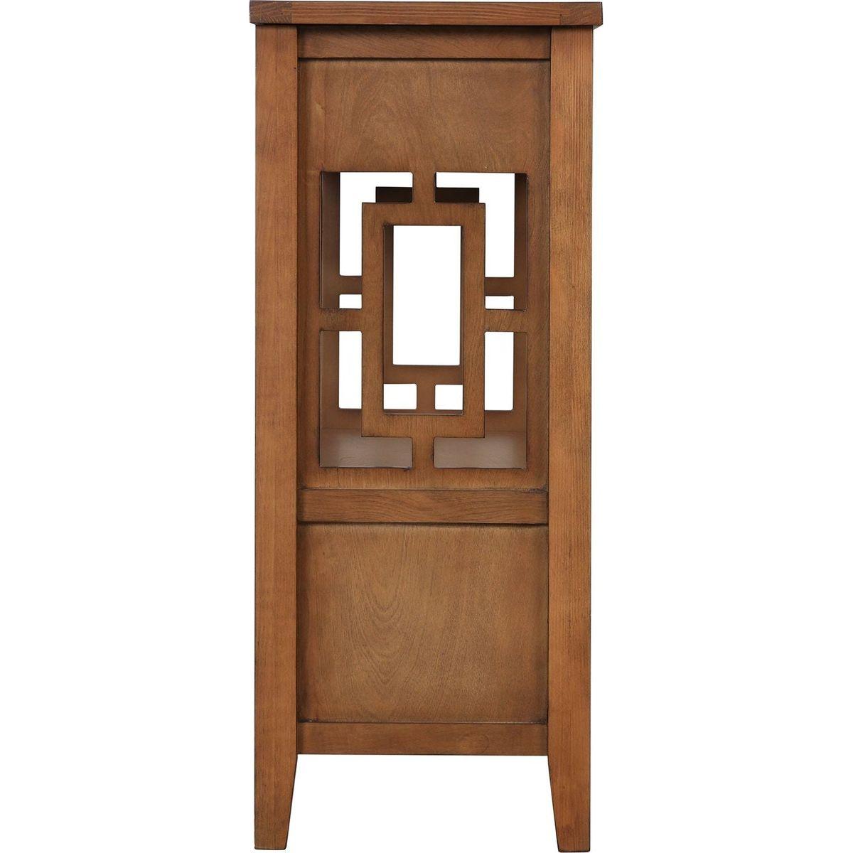 36" Farmhouse Pine Wood Console Table Entry Sofa Table with 4 Drawers & 1 Storage Shelf for Entryway Living Room Bedroom Hallway Kitchen (Brown)