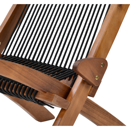 folding roping wood chair