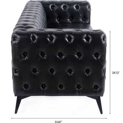 84.06 Inch Width Traditional Square Arm removable cushion 3 seater Sofa