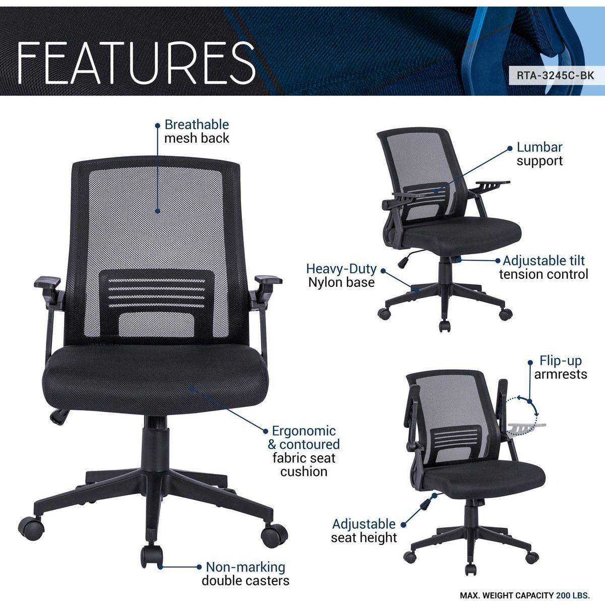 Ergonomic Office Mesh Chair, Black