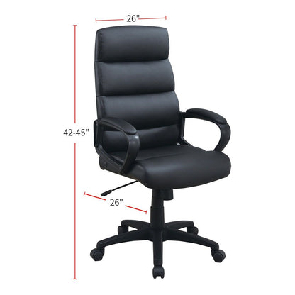 High-Back Adjustable Height Office Chair in Black