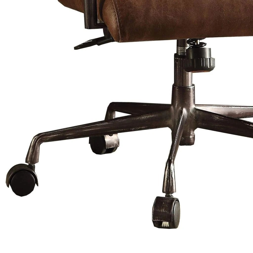 Harith Office Chair in Retro Brown Top Grain Leather