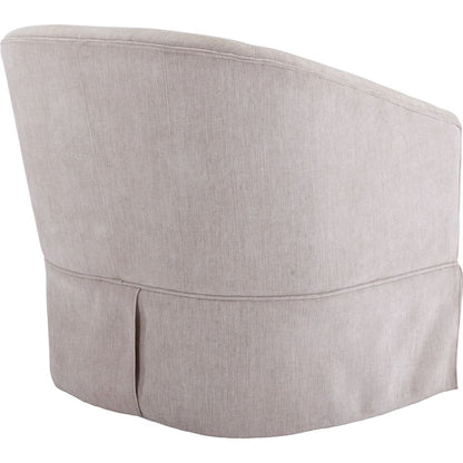 degree Swivel Accent Armchair Linen Blend Beige