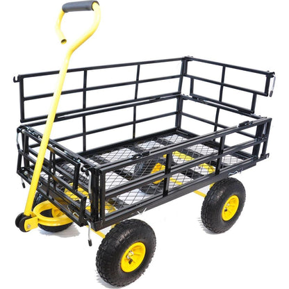 Wagon Cart Garden cart trucks make it easier to transport firewood Yellow+Black