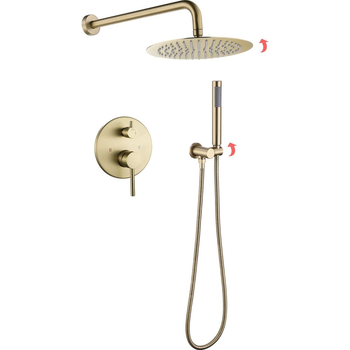 Complete Shower System with Rough-in Valve