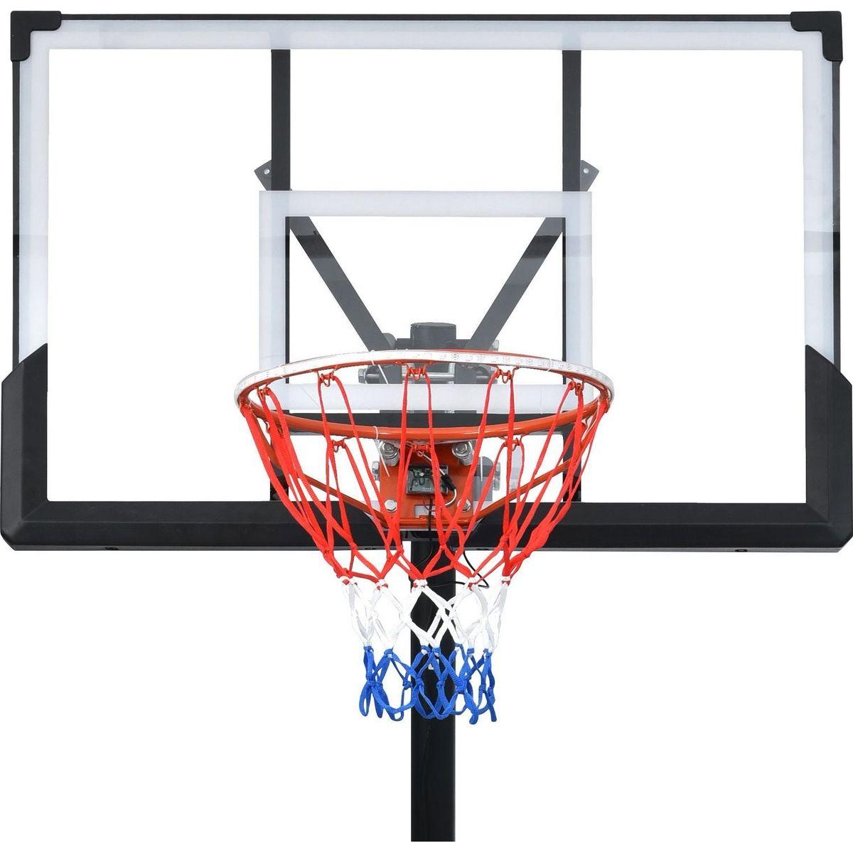 Portable Basketball Hoop Basketball System 8-10ft Height Adjustable for Youth Adults LED Basketball Hoop Lights, Colorful lights, Waterproof uper Bright to Play at Night Outdoors,Good Gift for Kids