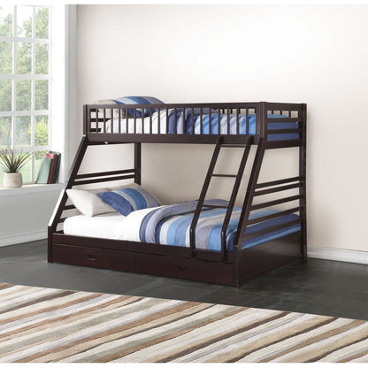 Jason Bunk Bed (Twin XL/Queen) in Espresso