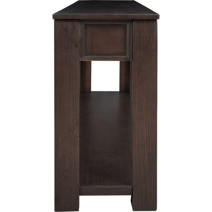 Console Table/Sofa Table with Storage Drawers and Bottom Shelf for Entryway Hallway (Espresso) - Streamdale Furniture
