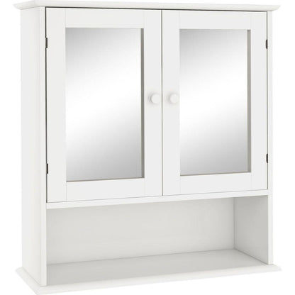 Bathroom Wall Cabinet with Doule Mirror Doors and Shelvs