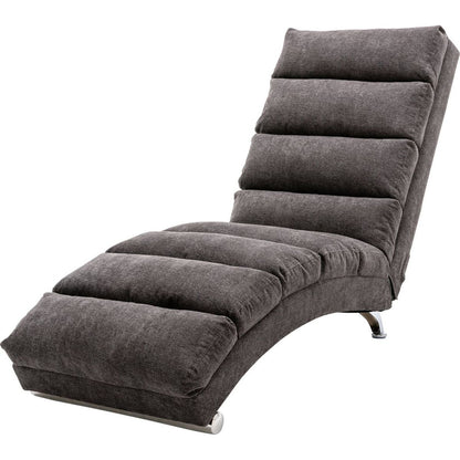 Linen Chaise Lounge Indoor Chair, Modern Long Lounger for Office or Living Room