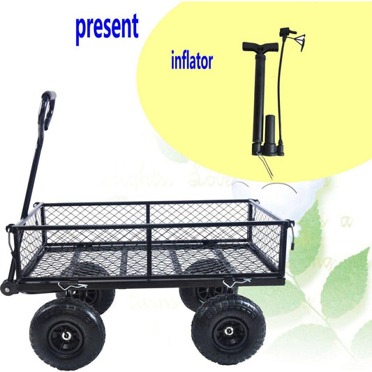 Wagon Cart Garden cart trucks make it easier to transport firewood TC1840BKG - Streamdale Furniture