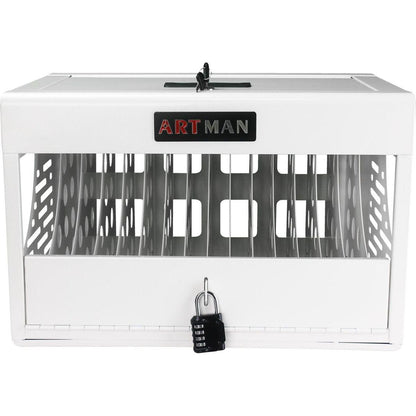 16 Bay Charging Cabinet for Laptop, Chromebook, Locking Charging Station-WHITE