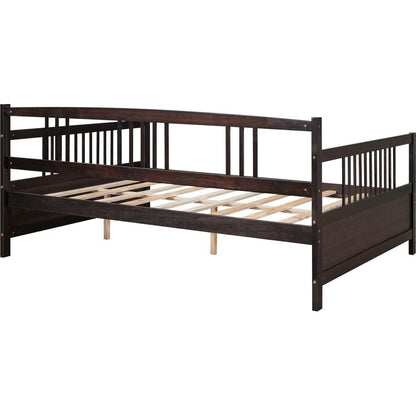 Full Size Daybed with Support Legs, Espresso - Streamdale Furniture
