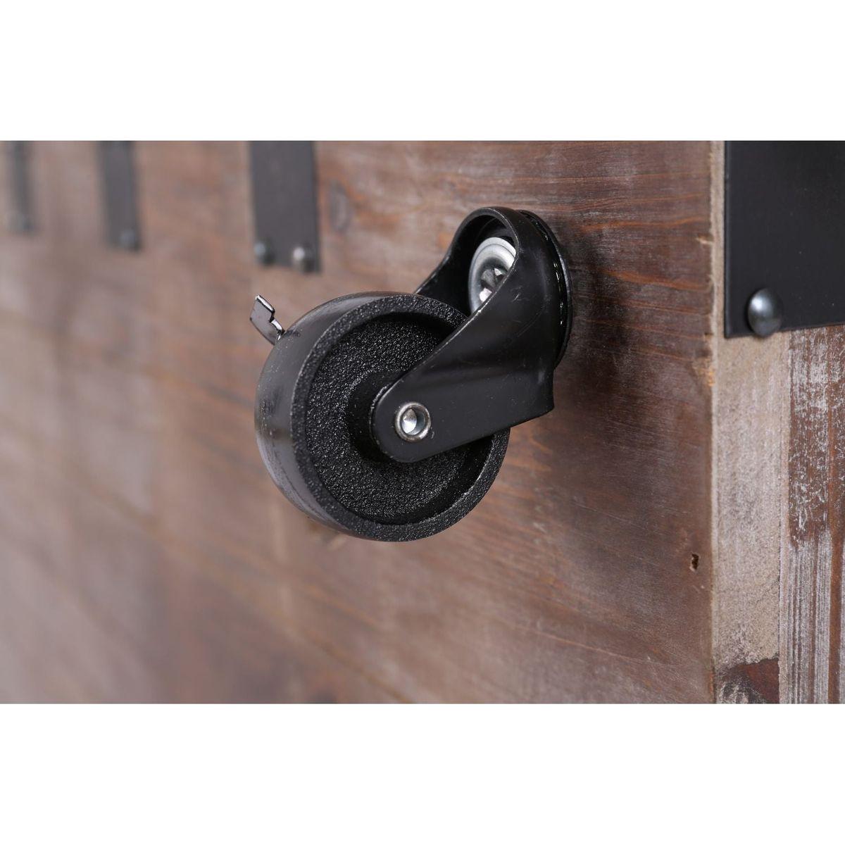 Antique Reclaimed Wood Gray Trunk Table And Side Table S/3 with Large Storage Dress Up Your Liviing Room