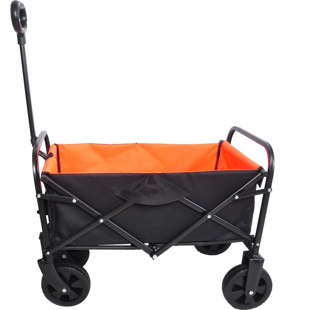 Folding Wagon Garden Shopping Beach Cart black+yellow