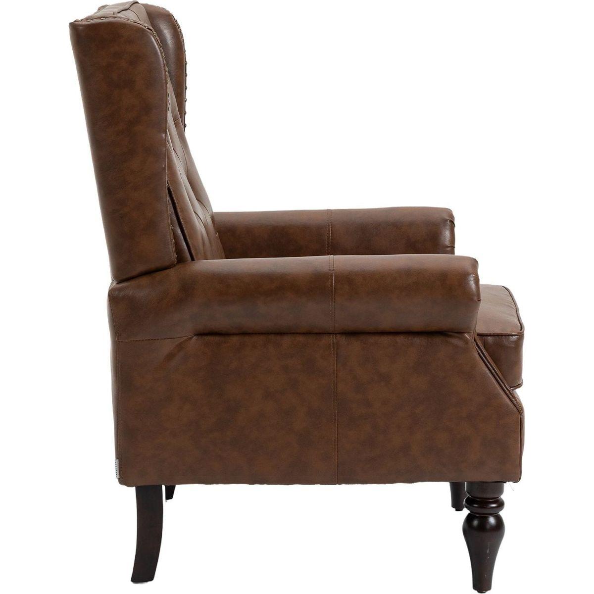 Wood Frame Armchair, Modern Accent Chair Lounge Chair for Living Room