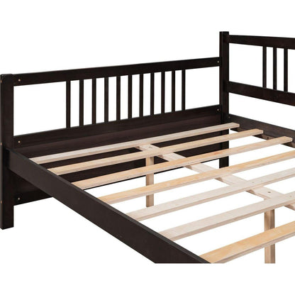 Full Size Daybed with Support Legs, Espresso - Streamdale Furniture