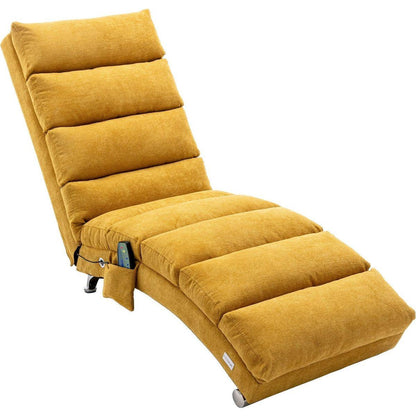 Linen Chaise Lounge Indoor Chair, Modern Long Lounger for Office or Living Room