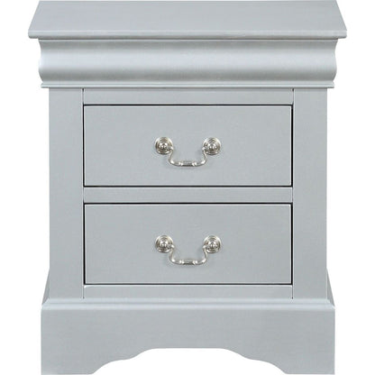 Louis Philippe III Nightstand in Platinum