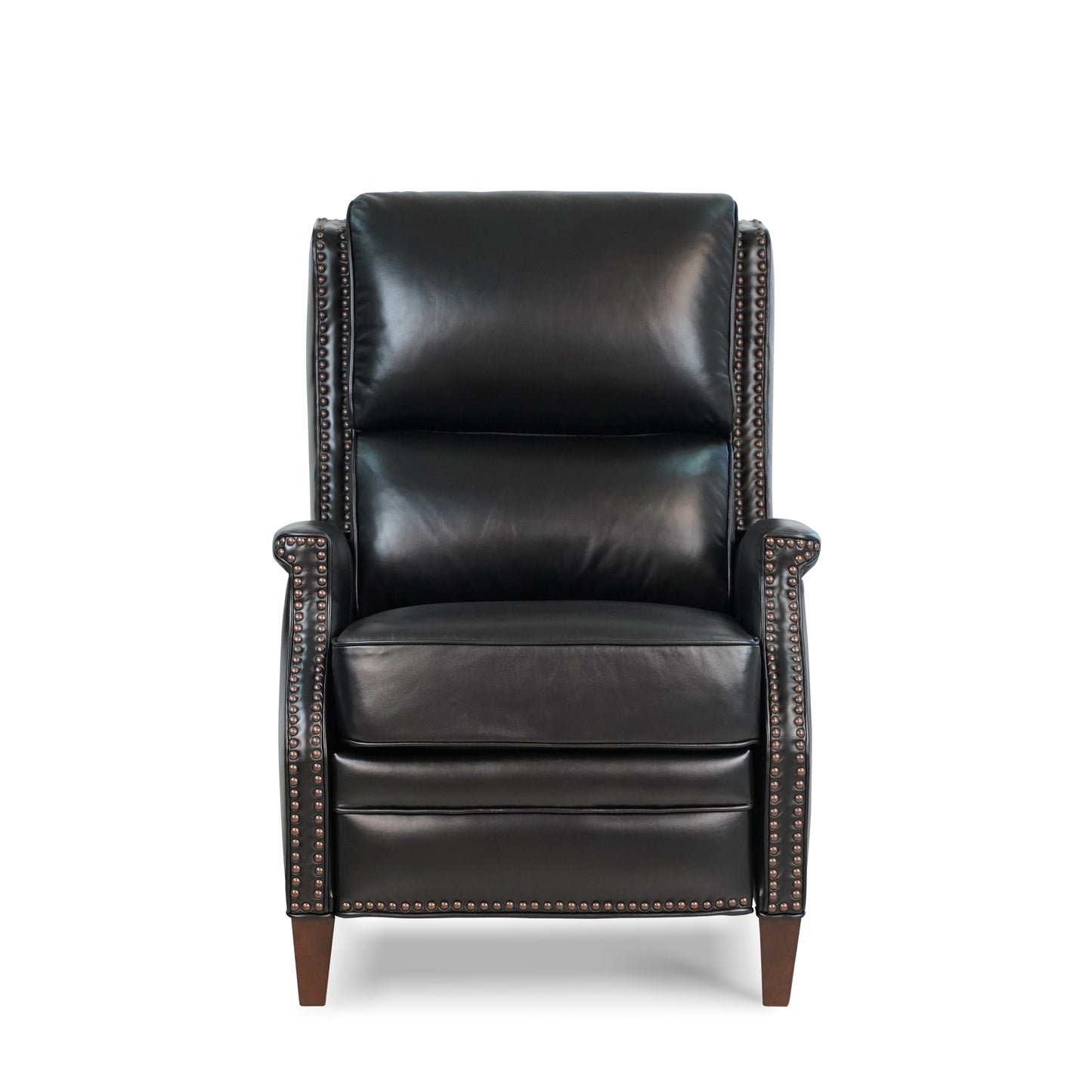 Hekkin II Genuine Top Grain Leather Power Recliner | Adjustable Headrest | Removeable Cushion | Nailhead Trim | Extendable Footboard