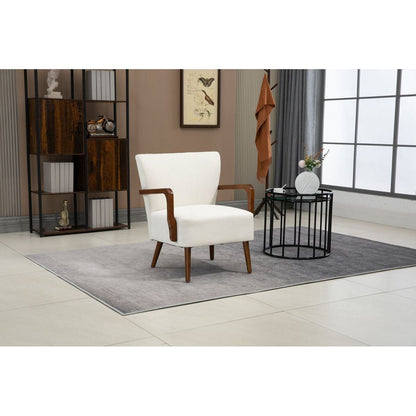 Wood Frame Armchair, Modern Accent Chair Lounge Chair for Living Room