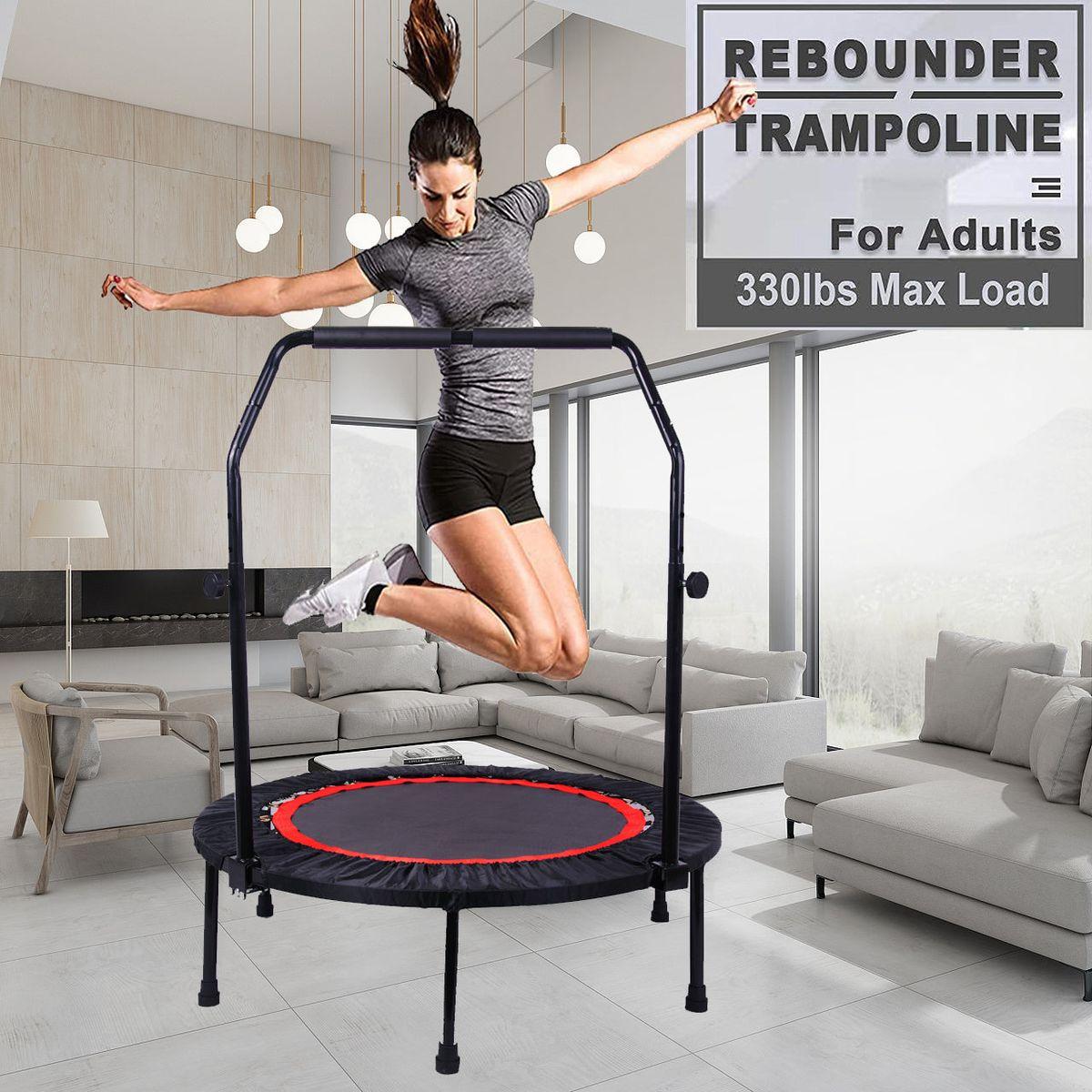 40 Inch Mini Exercise Trampoline for Adults or Kids - Indoor Fitness Rebounder Trampoline with Safety Pad Max. Load 300LBS