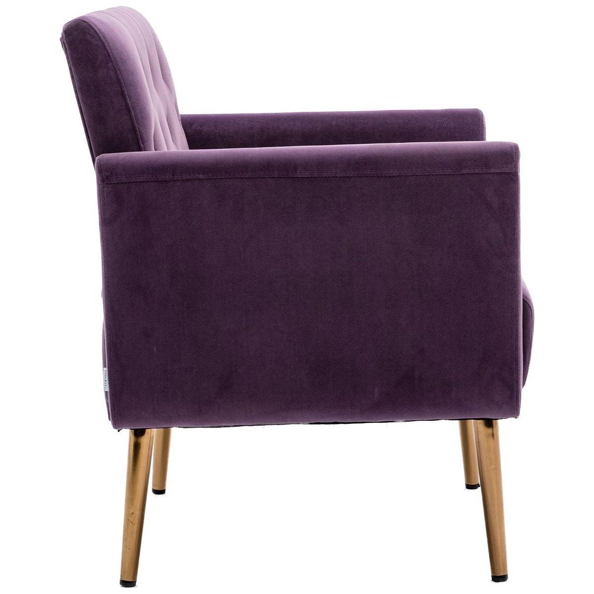 Accent Chair, leisure single sofa with Rose Golden feet