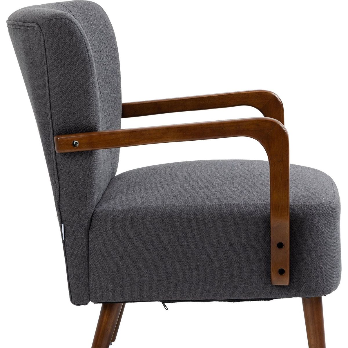 Wood Frame Armchair, Modern Accent Chair Lounge Chair for Living Room